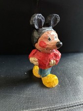 Vintage Hand Carved Mickey Mouse (?), Strange Weird Odd Cute Figure Folk Art 4” picture