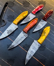 LOT OF 50 8 Inches Handmade Damascus Steel Skinner Knives Rasin Handles picture