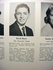 1959 NBA COMMINSSIONER DAVID STERN TEANECK (NEW JERSEY) HIGH SCHOOL YEARBOOK picture