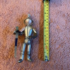 De Carlini Christmas Ornament Handmade Silver Knight. Italian Made. 5.5 Inches.  picture