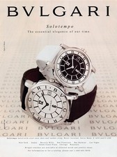 Bulgari Solotempo The Essential Elegance Of Our Time 1997 Vtg Mag Print Ad picture