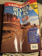 RARE VINTAGE 1991 RAND McNALLY ROAD ATLAS MAPS of U.S.A. CANADA & MEXICO 1991 picture
