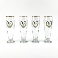 Set of 4 RASTAL Formula One F-1 World Champions Pilsner Beer Glasses 1950-2000 picture