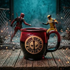 Iron Bean Coffee 2024 DEADPOOL Mug Cup Black Red 324/500  SUNSET HILL USA NEW picture