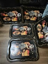 Retro Vintage Serving Tray Set - MCM 1950s Coca-Cola Memorabilia - 5 Coke Trays picture