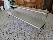 Vintage Ted White Enameled Hoosier Cabinet Spice Rack Shelf Folding 19.75