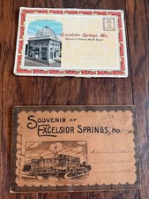 Excelsior Springs MO Lot of 2 Old Souvenir Postcard Folders Missouri picture