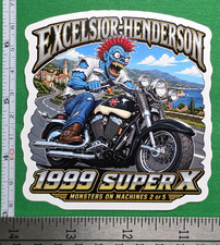 1999 Excelsior-Henderson Super X 9x9cm Durable Die-Cut Vinyl Sticker 2 of 5 picture