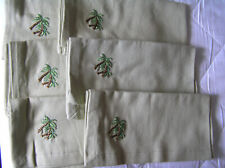 six embroidered cotton napkins picture