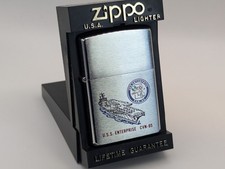 Vintage Zippo Unfired USS Enterprise CVN-65 US Navy Aircraft Carrier Lighter picture