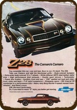 1977 CHEVY CAMARO Z28 Sports Car Vintage-Look-Edge DECORATIVE REPLICA METAL SIGN picture