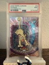 Topps 2000 Pokémon TV 2000 Topps Chrome Persian #53 PSA 9 57797955 picture