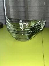 4 VTG NUMBERED Pressed Glass Oval Bowls Made In ITALY Mint Condition 2,8,10 & 14 picture