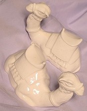 Vintage Pair Camels in Porcelain Nativity Camel Figurines Replacements White  picture