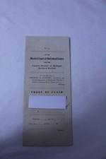  1905 Proof of Claim with Notary Stamp Fenton, MI Vintage picture