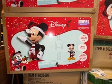 Disney 4 ft Animated Holiday Mickey Mouse Christmas Santa NEW IN HAND Home Depot picture
