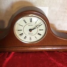 Vintage Seiko Quartz Mantel Oak Clock Westminster Whittington picture