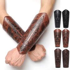 1pc Medieval Faux Leather Wrist Guards Knight Armor Cosplay Halloween Costume picture