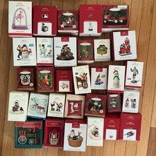 Hallmark Keepsake Christmas Ornaments Mixed Lot of 34- Disney, Frosty, Snowmen.. picture