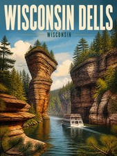Wisconsin Dells Poster Wall Art Print Ultra-HD picture