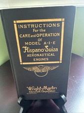 Wright-Martin Hispano-Suiza Model A, I & E Engine Instruction Manual 1918 #7A picture