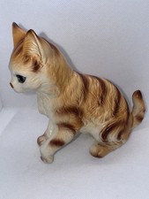 Lefton Exclusives Japan Orange Tabby Cat Figurine Porcelain Matte H6364 Vintage  picture