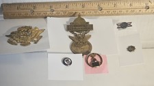 Lot of 6 Antique& Vntg Pins & Hat Badge U.S.Military  picture