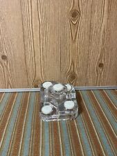 PARTYLITE Faceted Crystal 5 Tier Tea light Candle Holder picture