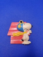 Peanuts Snoopy Red Baron Magnet 1966 RARE Hong Kong Blue Helmet Vintage picture