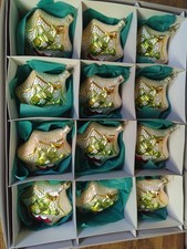 VTG Inge-Glas Old World Christmas Gardener's Delight 12 Glass Ornaments Germany picture