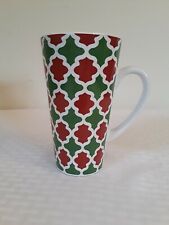 Holiday Coffee Hot Cocoa Mug SCM home Large Red White Green Pattern Christmas  picture