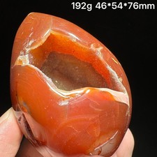 192G Natural Red Geode agate egg Crystal Mineral Spcimen energy Healing Reiki picture