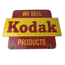 Vintage Kodak Camera Porcelain Sign - Sales & Photos Film Develop Advertising picture