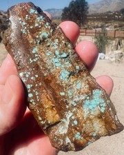 Genuine Old# 8 Turquoise Birds Eye Blue Lapidary Slab 615cts picture