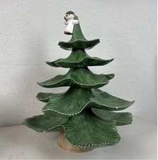 Vintage Jamar Mallory 7pc Treat Tree Ceramic Christmas Tree 15x16in Stamped picture