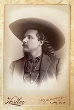 ORIGINAL RARE [WILD WEST SHOWS] PAWNEE BILL 1886 CABINET PHOTO picture