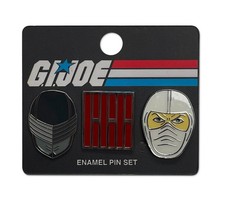 G.I. Joe Arashikage Clan Symbol Snake Eyes Storm Shadow Enamel Pin 3 Pack Set picture