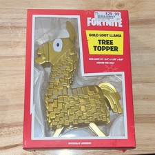 FREE SHIP Gold Fortnite Plastic Llama Figurine Collectible Holiday Seasonal picture