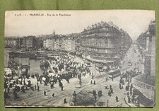 S. A. - 1- Marseille-Rue de la Republique Postcard picture