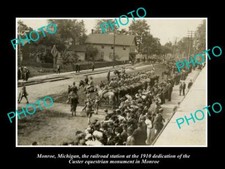 8x6 HISTORIC PHOTO OF MONROE MICHIGAN THE CUSTER DEDICATION & STATION c1910 picture