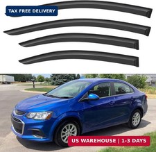 Window Visors Rain Guards for 2012-2020 Chevy Sonic Sedan, Out-Channel Window Ve picture
