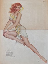 Vintage Varga Girl Model Life Pin-Up Print Original 1940s Esquire Pin-Up picture