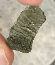 Moldavite 3.72 grams 18.6 ct Beautiful Piece Inclusions COA included picture