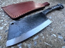 Tactical Cleaver Forged Indestructible Carbon Steel Sharp Rustic Artisan 9