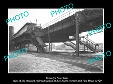 OLD 8x6 HISTORIC PHOTO BROOKLYN NEW YORK THE BAY RIDGE RAILROAD STATION c1920 picture
