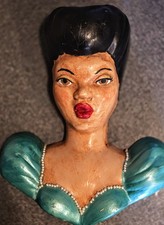 Vintage Jamar Mallory Ceramic Lady Wall Plaque 1950s Beehive Hair Mid Century... picture