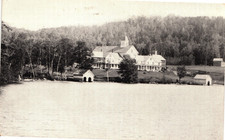 Vintage Real Photo RPPC Large Colonial Building Campus Estate Unposted Postcard picture