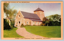 c1940s Church of the Recessional Glendale California Postcard picture