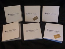 Vintage Holland American Line Delftware Tile Coasters NEW w COA Set of 6 /3 diff picture
