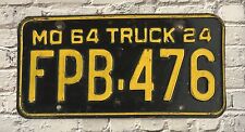 1964 Missouri Truck License Plate # FPB-476 picture
